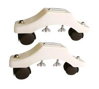 drburpily Pieds à roulettes pour chauffage infrarouge d'appoint - Support de chauffage électrique pratique - Installation facile - Roulettes pour faciliter le, Blanc, longueur 23 cm