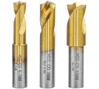 DRE-Lot de 3 Forets à Souder - Fraise à Dépointer HSS CO Titane pour Enlever Joints de Soudure en Tôle (6.5mm/8mm/10mm)