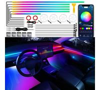Dream+color Bande 600 LED intérieure sans fil pour voiture avec application, RGB 22-en-1 - 444,5 cm