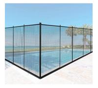DREAMADE Barrière de Piscine 360 X 125 CM Barrière de Protection de Sécurité pour Piscine en Textilène, Pieds en Acier Inoxydable