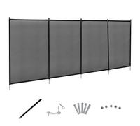 DREAMADE Barrière de Piscine Barrière de Protection de Sécurité pour Piscine, Tube en Aluminium, Pieds en Acier Inoxydable et Accessoires en Plastique 360 X 125 CM Noir