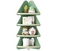 DREAMADE Bibliothèque Enfants à 4 Niveaux, Étagère Montessori d'angle pour Tout-Petits avec Étoiles, Organiseur de Jouets Autoportant, Gain de Place pour Salle de Jeux, Chambre, Nurserie