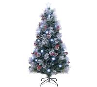 DREAMADE Sapin de Noël en Fibres Optiques avec Lumières LED,Arbre de Noël Artificiel 150/180CM avec 170/220 Branches,Vert (180CM)