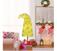 DREAMADE Sapin de Noël Fantaisiste de 150cm Arbre de Noël Flexible avec 216 Branches 80 Lumières LED Blanc Chaud Décoratifpour