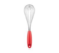 Dreamfarm Flisk Fouet ballon 3 en 1 pliable et peu encombrant en acier inoxydable pour cuisson et cuisson - Fouet à sauce et déglaçage plat - 30,5 cm - Rouge