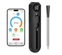 Dreamhigh® Thermomètre Cuisine Sans Fil, Thermomètre à Viande avec App, Précision de ±0,1 °C, portée de 150 M, Surveillance par Application avec Minuterie et Alarme, Idéal pour Four, Grill