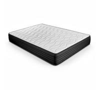 Dreaming Online - Matelas viscoélastique réversible 140x200 cm, Double Face été/Hiver, fermeté mi-Ferme, épaisseur 20 cm, Respirant et hypoallergénique, Blanc/Noir