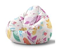 Dreamroots Pouf Paradise Enfants avec garnissage, Coussin de sol Pouf, Chambre Enfants 90x100x105 cm, Bean Bag Enfants, Pouf Enfants, Baleine Magique