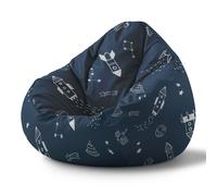 Dreamroots Pouf Paradise M Enfants avec garnissage, Coussin de sol Pouf, Chambre Enfants 90x100x105 cm, Bean Bag Enfants, Pouf Enfants, Space Adventure
