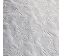 Dreams & Drapes BYGWEKHUPO Serene Butterfly Garden Couvre-lit matelassé en Polyester Blanc 200 x 230 cm
