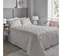 Dreams & Drapes Serene CVASVKHUPO Cavali Pinsonic Couvre-lit Polyester Argenté 200 x 230 cm