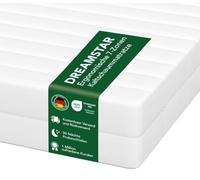 DREAMSTAR Easy Sleep Matelas 90 x 190 cm H4 (ferme) | Matelas ergonomique en mousse froide | Hypoallergénique et antibactérien | Housse amovible et lavable | Certifié Öko-TEX | (11 cm, 90 x 190 cm)