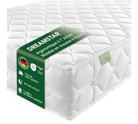 DREAMSTAR Ergo Flex XXL Duo 140x200cm | Matelas ergonomique en mousse froide 7 zones | Certifié Öko-TEX® | H3 & H4 | Hypoallergénique & Antibactérien | 22 cm de haut | 140 x 200 cm
