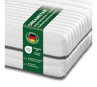 DREAMSTAR Matelas en mousse froide Vital Silver XXL 24 cm de haut | Matelas ergonomique 7 zones 160 x 200 cm H2 | hypoallergénique et antibactérien | Housse amovible et lavable | Certifié Öko-TEX |