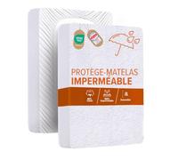 Dreamway Protège Matelas 160x200 cm - Épaisseur 30 cm - Alèse Drap Housse Imperméable, Ultra Doux, Silencieux, Coton Oeko-Tex, Lavable 60°C, Respirant