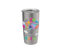 DreamWorks Trolls Party Crew Balloons Gobelet isotherme en acier inoxydable double paroi