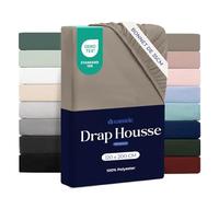 Dreamzie - Drap Housse 120x200 Bonnet 35 cm | Microfibre Ultra Douce - Matelas Épais - Oeko-Tex | Confort, Respirabilité, Entretien Facile - Lin