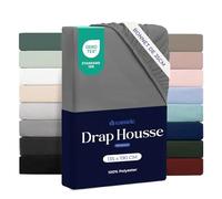 Dreamzie - Drap Housse 135x190cm - Grand Bonnet 35cm - Anthracite | Microfibre Ultra Douce · Certifié OEKO-TEX · Linge de Lit 2 Personnes · Matelas Épais · Respirant · Entretien Facile