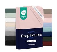 Dreamzie - Drap Housse 135x190cm - Grand Bonnet 35cm - Rose | Microfibre Ultra Douce · Certifié OEKO-TEX · Linge de Lit 2 Personnes · Matelas Épais · Respirant · Entretien Facile