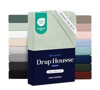 Dreamzie - Drap Housse 135x190cm - Grand Bonnet 35cm - Vert Clair | Microfibre Ultra Douce · Certifié OEKO-TEX · Linge de Lit 2 Personnes · Matelas Épais · Respirant · Entretien Facile
