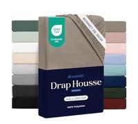 Dreamzie - Drap Housse 140x190/200cm - Grand Bonnet 35cm - Lin | Microfibre Ultra Douce · Certifié OEKO-TEX · Linge de Lit 2 Personnes · Matelas Épais · Respirant · Entretien Facile