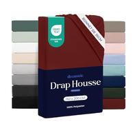 Dreamzie - Drap Housse 150x200cm - Grand Bonnet 35cm - Bordeaux | Microfibre Ultra Douce · Certifié OEKO-TEX · Linge de Lit 2 Personnes · Matelas Épais · Respirant · Entretien Facile