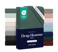 Dreamzie - Drap Housse 150x200cm - Grand Bonnet 35cm - Vert Pétrole | Microfibre Ultra Douce · Certifié OEKO-TEX · Linge de Lit 2 Personnes · Matelas Épais · Respirant · Entretien Facile