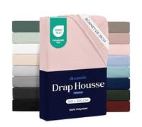 Dreamzie - Drap Housse 160x200cm - Grand Bonnet 35cm - Rose | Microfibre Ultra Douce · Certifié OEKO-TEX · Linge de Lit 2 Personnes · Matelas Épais · Respirant · Entretien Facile