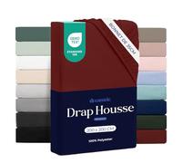 Dreamzie - Drap Housse 200x200 Bonnet 35 cm | Microfibre Ultra Douce - Matelas Épais - Oeko-Tex | Confort, Respirabilité, Entretien Facile - Bordeaux