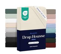 Dreamzie - Drap Housse 200x200cm - Grand Bonnet 35cm - Beige | Microfibre Ultra Douce · Certifié OEKO-TEX · Linge de Lit 2 Personnes · Matelas Épais · Respirant · Entretien Facile