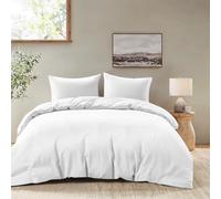 Dreamzie - Housse de Couette 200x200 avec 2 Taies Oreiller 80x80 - Parure de Lit Adulte 3 pièces en Microfibre Douce Blanche - Certifiée Oeko-Tex