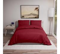 Dreamzie - Housse de Couette 220x240 + 2 Taies Oreiller 65x65cm | Parure de Lit 160x200 · 3 Pièces · Bordeaux Uni · 100% Microfibre · Fermeture Éclair · OEKO-TEX · Linge de Lit 2 Personnes