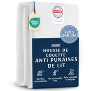 Dreamzie - Housse de couette anti-acariens (220 x 240 cm) - Housse de couette pour les personnes souffrant d'allergie - Couette anti-acariens avec fermeture éclair, lavable à 95 °C