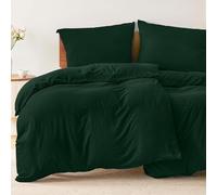 Dreamzie - Lot de 2 Housses de Couette 135x200 avec 2 Taies Oreiller 80x80 - Parure de Lit 4 pièces en Microfibre Douce Verte - Certifiée Oeko-Tex