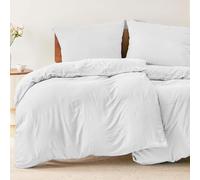Dreamzie - Lot de 2 Housses de Couette 135x200 avec 2 Taies Oreiller 80x80 - Parure de Lit 4 pièces en Microfibre Douce Blanche - Certifiée Oeko-Tex