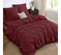 Dreamzie - Parure de Lit 140x190-4 Pièces - Bordeaux - Microfibre Douce | Housse de Couette 220x240 · 2 Taies Oreiller 65x65 · Drap Housse 140x190 · OEKO-TEX · Linge de Lit Adulte · Infroissable