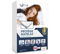 Dreamzie Protège Matelas 120x200 cm Imperméable Certifié Oeko TEX - Alese en Coton Respirant avec 4 Coins Elastiques