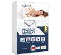Dreamzie Protège Matelas 180x200 cm Imperméable Certifié Oeko TEX - Alese en Coton Respirant avec 4 Coins Elastiques
