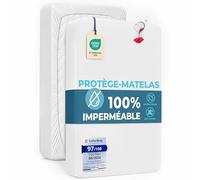 Dreamzie Protege Matelas 200x200 cm Imperméable - Alese Douce, Hypoallergénique, Respirante - Certifiée Oeko-Tex