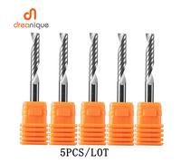 Dreanique 5 pcs/lots 1 cannelure spirale fraise CNC publicité gravure peu pour le travail du bois acrylique aluminium plastiques coupe