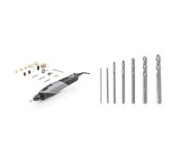 Dremel 2050 Stylo+ Outil Rotatif Multifonction (15 acc; 5000-22000 tr/min) & 628 Lot de 7 Forets de Perçage - 7 Accessoires pour Outils Rotatifs Multifonctions pour Percer dans Bois