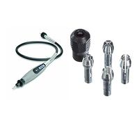 Dremel 225 Arbre flexible pour outils Dremel multi-usage & 4485 Kit d'Accessoires - 4 Pinces et Ecrou de Serrage pour Outil Multifonction Rotatif