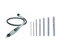 Dremel 225 Arbre flexible pour outils Dremel multi-usage & 628 Lot de 7 Forets de Perçage pour Percer dans le Bois et les Métaux non ferreux de 0,8 à 3,2mm