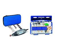 Dremel 3000 Outil Rotatif Multifonction 130W avec 15 Accessoires et 1 Sac & Kit Pollisage - Coffret avec 20 Accessoires de Nettoyage et Polissage et Pâte à Polir pour Outils Rotatifs Multifonctions