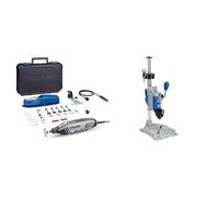 Dremel 4250 Outil Rotatif Multifonction 175W avec 3 Adaptations 35 Accessoires Vitesse Variable & 220 Sans fil Support Perceuse à Colonne Workstation pour Outil Rotatif Multifonction
