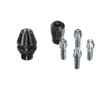 Dremel 4485 Kit d'Accessoires - 4 Pinces et Ecrou de Serrage pour Outil Multifonction Rotatif & 4486 Mandrin Universel Autoserrant de 0,8mm à 3,2mm pour Outil Multifonction Rotatif