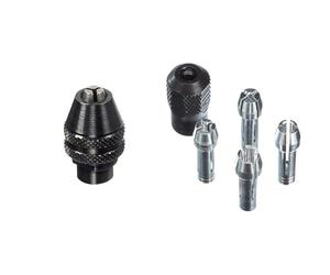 Dremel 4485 Kit d'Accessoires - 4 Pinces et Ecrou de Serrage pour Outil Multifonction Rotatif & 4486 Mandrin Universel Autoserrant de 0,8mm à 3,2mm pour Outil Multifonction Rotatif