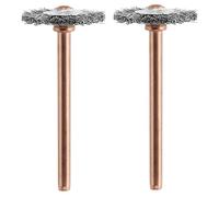 Dremel 530-02 Lot de 2 brosses en Acier Inoxydable 1,9 cm de diamètre, Jaune