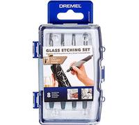 Dremel 682 Coffret Kit d’Accessoires de Gravure sur Verre Incluant 8 Accessoires Multi-Usage pour le Travail du Verre pour Outils Rotatifs