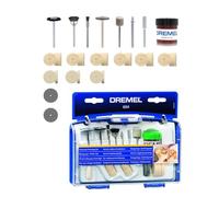Dremel 684 Kit Pollisage - Coffret avec 20 Accessoires de Nettoyage et Polissage et Pâte à Polir pour Outils Rotatifs Multifonctions